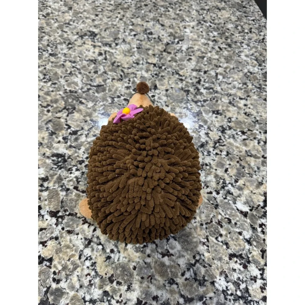 ABC Bakers Girl Scout Hedgehog Plush Brown Pink Flower 2015-2016 New England Toy